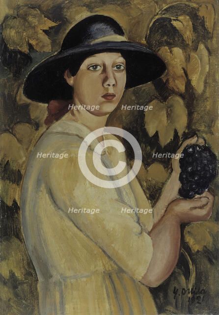 Girl with Grapes, 1921. Creator: Yrjö Aleksander Ollila.