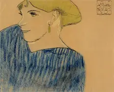 Girl with Green Hair, 1912. Creator: Valle Rosenberg