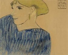 Girl with Green Hair, 1912. Creator: Valle Rosenberg