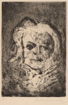 Girl with Hand, 1923. Creator: Walter Gramatté