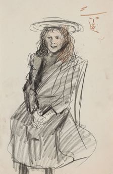 Girl with hat, 1875-1934. Creator: Isaac Lazerus Israels