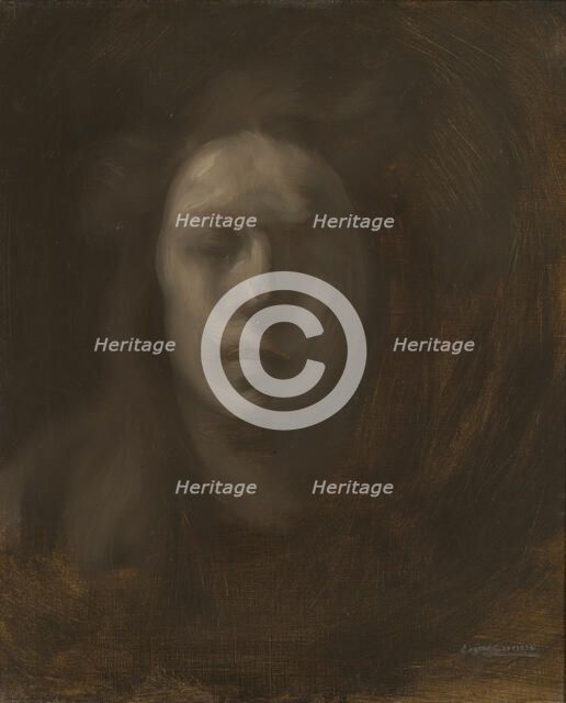 Girl with her Hair Down, 1900-1905. Creator: Carrière; Eugène (1849-1906).