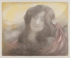 Girl with Long Hair , c. 1898. Creator: Edmond François Aman-Jean (French, 1858-1936)
