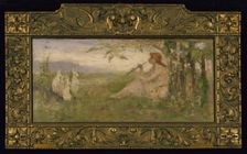 Girl with Rabbits, 1886. Creator: Frederick Stuart Church