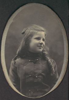 [Girl with Ringlets, Half Length], 1890s. Creator: Frederick Gutekunst