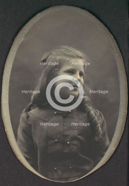 [Girl with Ringlets, Half Length], 1890s. Creator: Frederick Gutekunst.