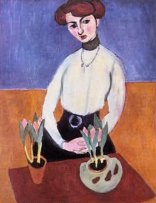 Girl with Tulips 1910. Creator: Henri Matisse