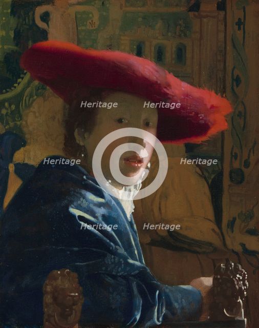 Girl with the Red Hat, c. 1665/1666. Creator: Jan Vermeer.