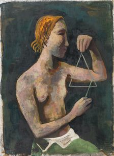 Girl with triangle, 1935. Creator: Hofer, Karl (1878-1955)