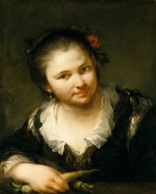 Girl with Vegetables, early-mid 18th century. Creator: Giuseppe Nogari