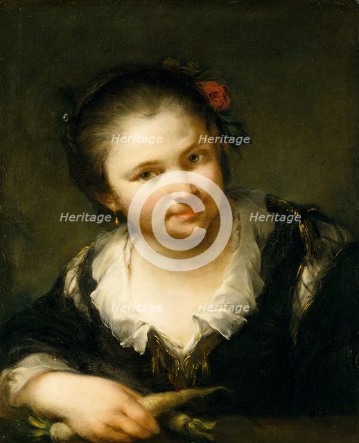 Girl with Vegetables, early-mid 18th century. Creator: Giuseppe Nogari.
