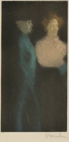 Girl and Pimp, 1898. Creator: Theophile Alexandre Steinlen