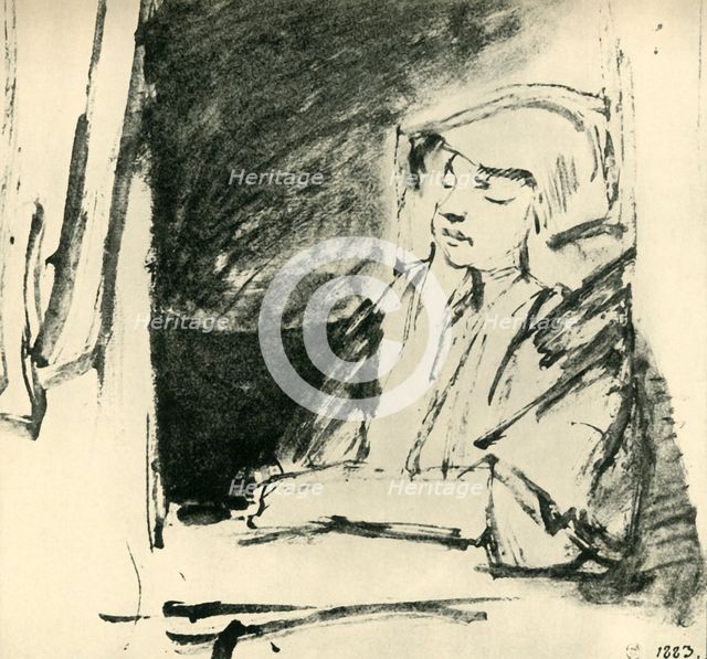 'Girl Asleep in a Window', c1655, (1943). Creator: Rembrandt Harmensz van Rijn.