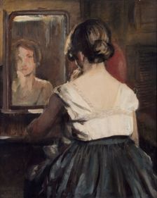 Girl at the Mirror, 1928. Creator: David Muirhead