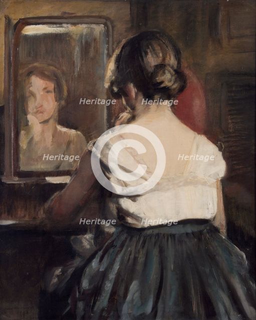 Girl at the Mirror, 1928. Creator: David Muirhead.