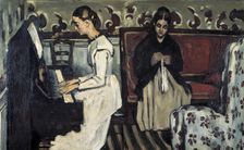 Girl at the Piano (Overture to Tannhauser) c1868. Artist: Paul Cezanne