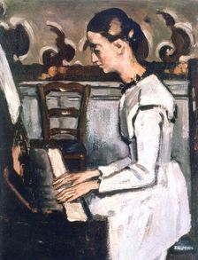 Girl at the Piano, The Overture to Tannhauser detail, 1868. Artist: Paul Cezanne