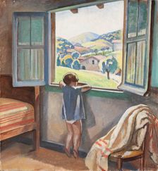 Girl at the Window, c1920. Creator: Arteta, Aurelio (1879-1940)