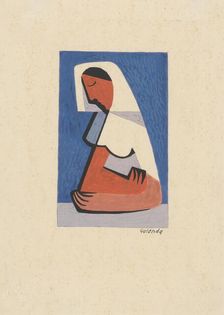 Girl at the table, 1936. Creator: Mikulas Galanda