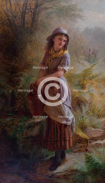 Girl at Well, c1886. Creator: Jane Maria Bowkett.