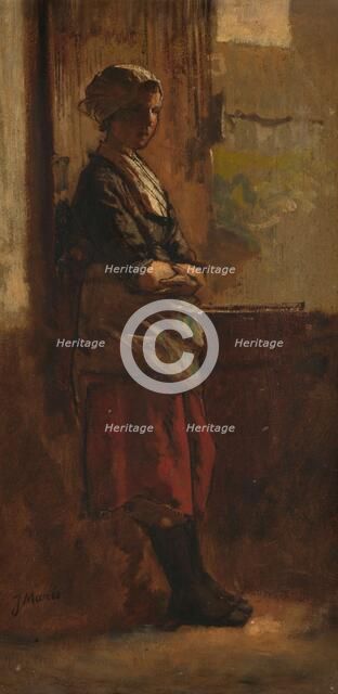Girl at a doorway, 1870-1899.  Creator: Jacob Henricus Maris.