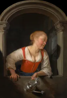 Girl At A Window, c1655. Creator: Gerrit Dou