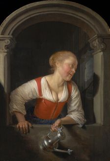Girl At A Window, c1655. Creator: Gerrit Dou