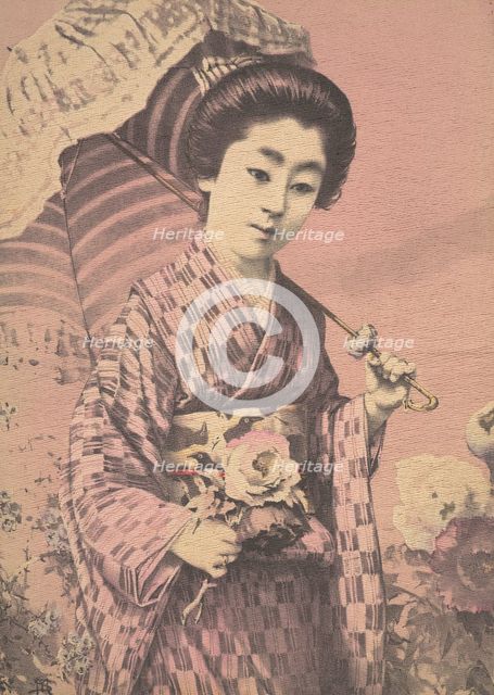 Girl Carrying a Parasol, ca. 1900? Creator: Unknown.
