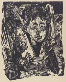 Girl Dreaming, 1918. Creator: Ernst Kirchner