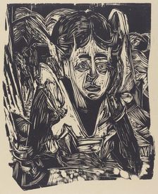 Girl Dreaming, 1918. Creator: Ernst Kirchner