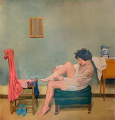 Girl Dressing c20th century (1933). Artist: William Rothenstein