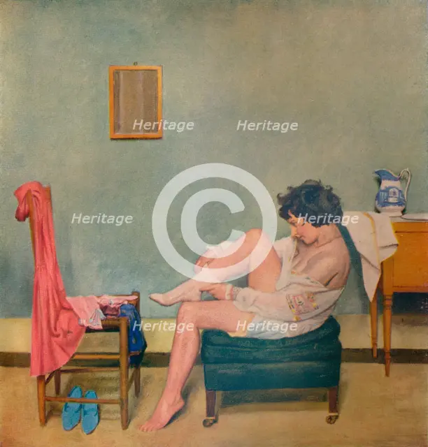 'Girl Dressing', c20th century (1933). Artist: William Rothenstein.