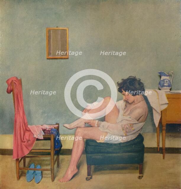 'Girl Dressing', c20th century (1933). Artist: William Rothenstein.