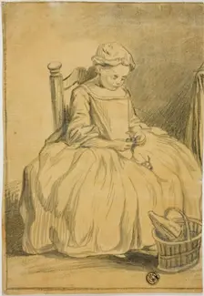 Girl Eating Cherries, n.d. Creator: Unknown