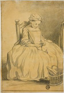 Girl Eating Cherries, n.d. Creator: Unknown