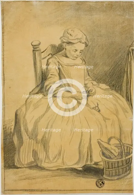 Girl Eating Cherries, n.d. Creator: Unknown.