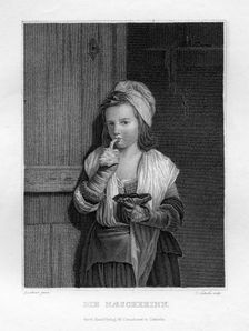 Girl eating, c1833. Creator: Edouard Schuler