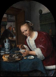 Girl Eating Oysters, c1650-1679. Creator: Jan Steen