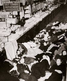 Girl employees of Woolworth's five and dime store, West Fourteenth Street, New York, USA, 1937