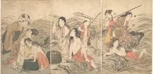 Girl Fishers and Bathers, 1791. Creator: Kitagawa Utamaro