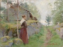 Girl from Barösund, 1885-1890. Creator: Helene Schjerfbeck