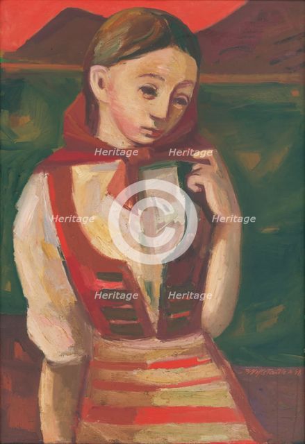 Girl from Detva, 1948. Creator: Bedrich Hoffstädter.