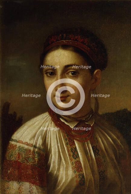Girl from Podillia. Artist: Tropinin, Vasili Andreyevich (1776-1857)
