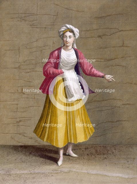 Girl from St. John of Patmos, pub. C1707. Creator: Gerard Scotin (1671-1716).