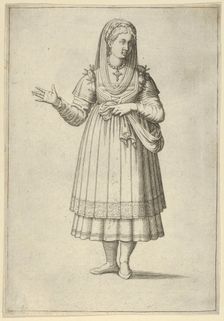Girl from the Island of Paros, from Les quatre premiers livres des navigations et pérégri..., 1568. Creator: Anon