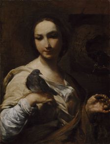 Girl Holding a Dove, 1721-27. Creator: Giuseppe Maria Crespi