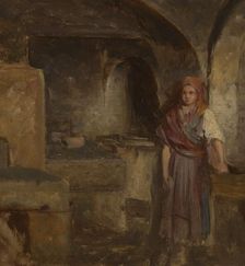 Girl in the Kitchen, 1870. Creator: Aleksander Kotsis