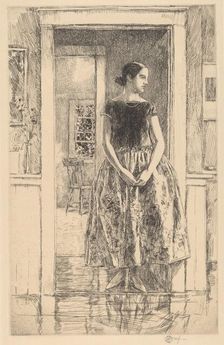 Girl in a Modern Gown, 1922. Creator: Frederick Childe Hassam