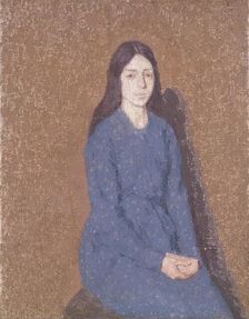 Girl in a blue dress 1900-1935. Artist: Gwendolen Mary John