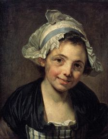 Girl in a Bonnet 1760s. Artist: Jean-Baptiste Greuze